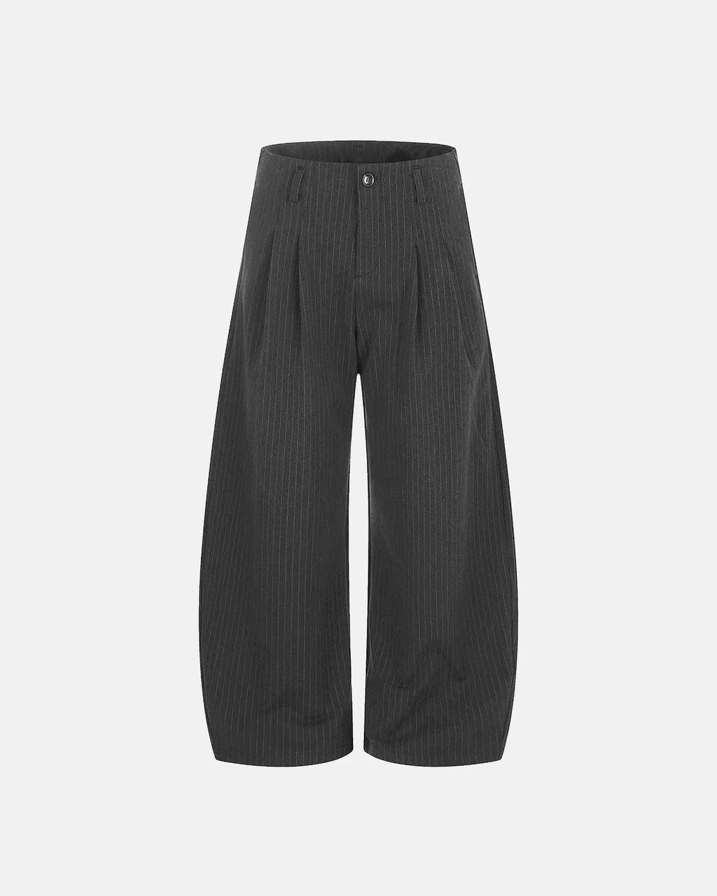 Pinstripe Pleated Barrel Tailored Pants | Flation Streetwear