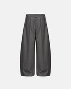 Pinstripe Buttons Barrel Suit Pants | Flation Streetwear