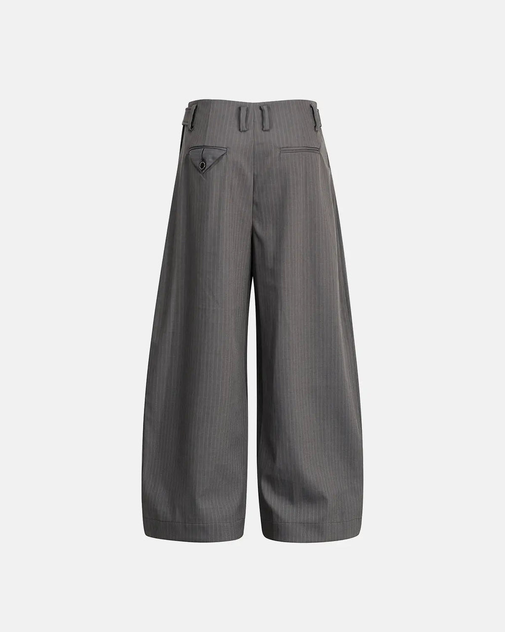 Pinstripe Buttons Barrel Suit Pants | Flation Streetwear