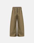 Pinstripe Buttons Barrel Suit Pants | Flation Streetwear