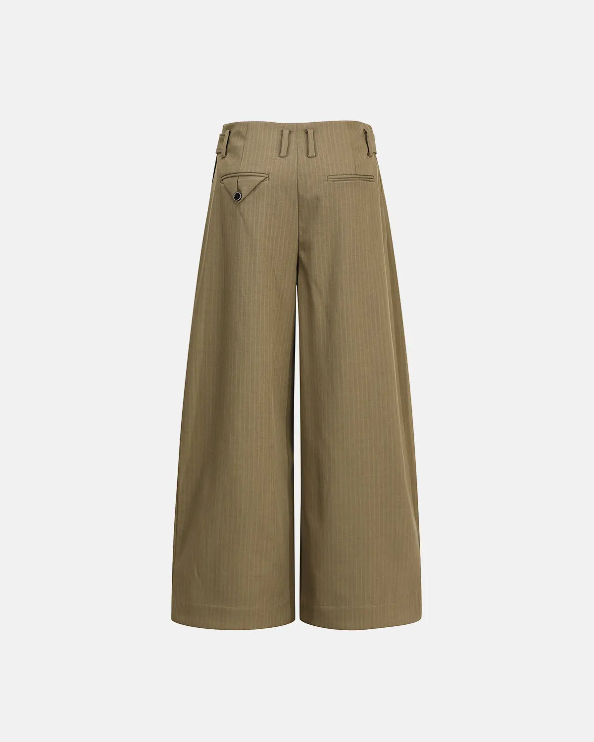 Pinstripe Buttons Barrel Suit Pants | Flation Streetwear