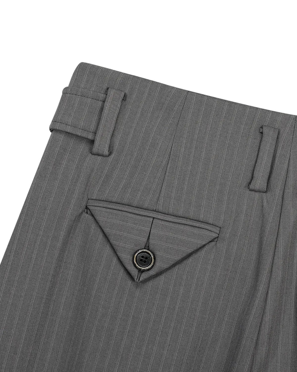 Pinstripe Buttons Barrel Suit Pants | Flation Streetwear