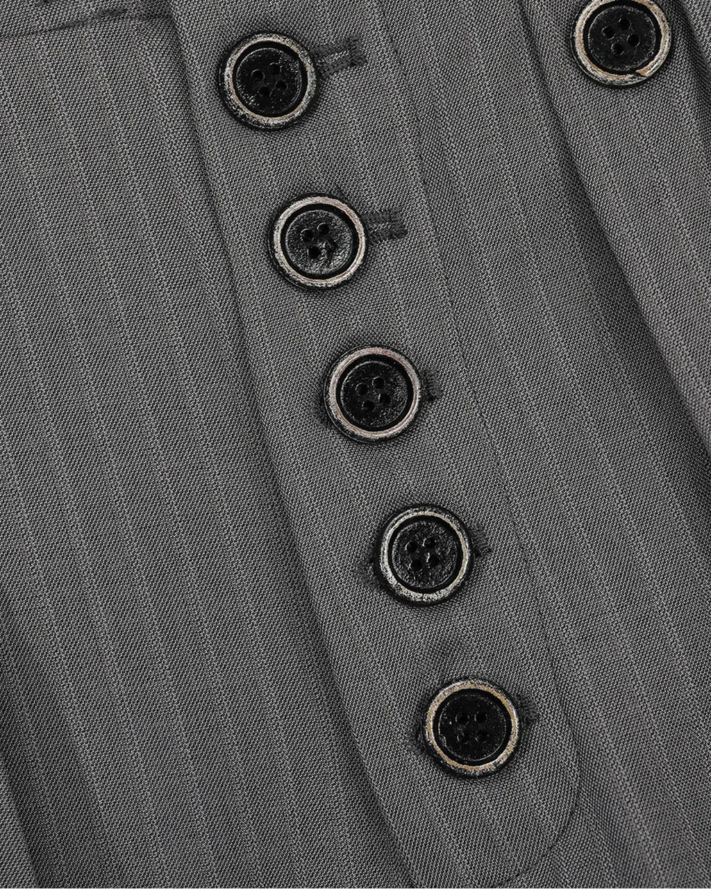 Pinstripe Buttons Barrel Suit Pants | Flation Streetwear