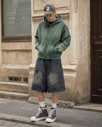 Spider Straight Leg Jorts | Flation Streetwear