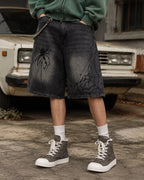 Spider Straight Leg Jorts | Flation Streetwear