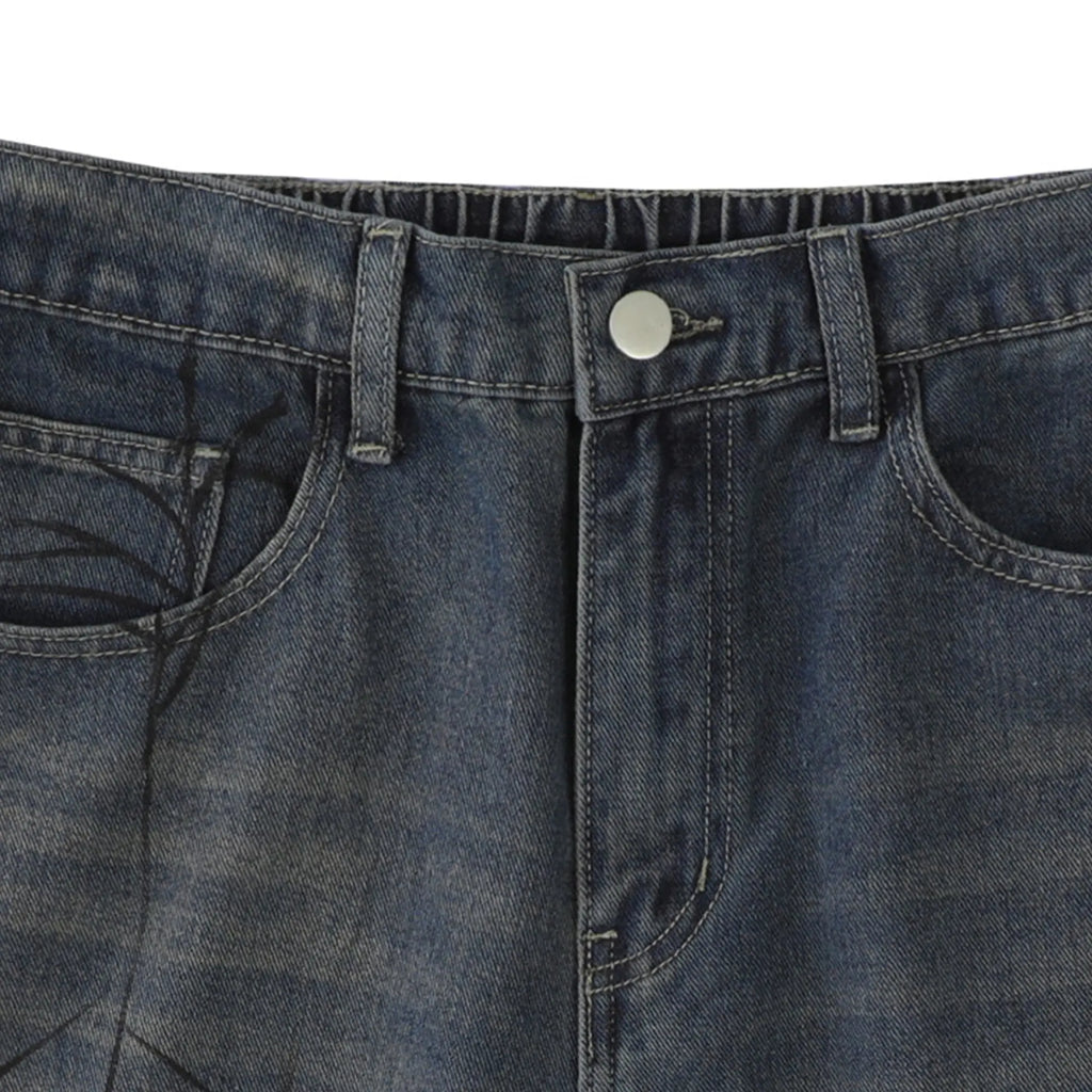 Spider Straight Leg Jorts | Flation Streetwear