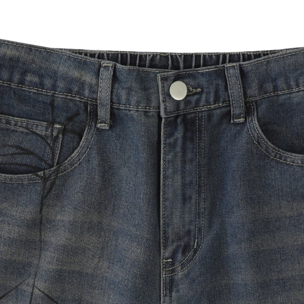 Spider Straight Leg Jorts | Flation Streetwear