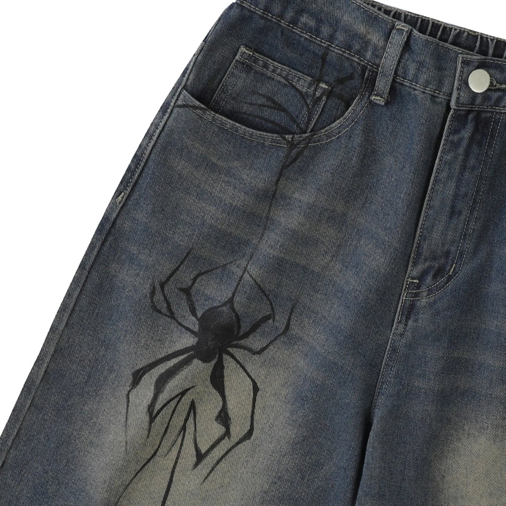 Spider Straight Leg Jorts | Flation Streetwear