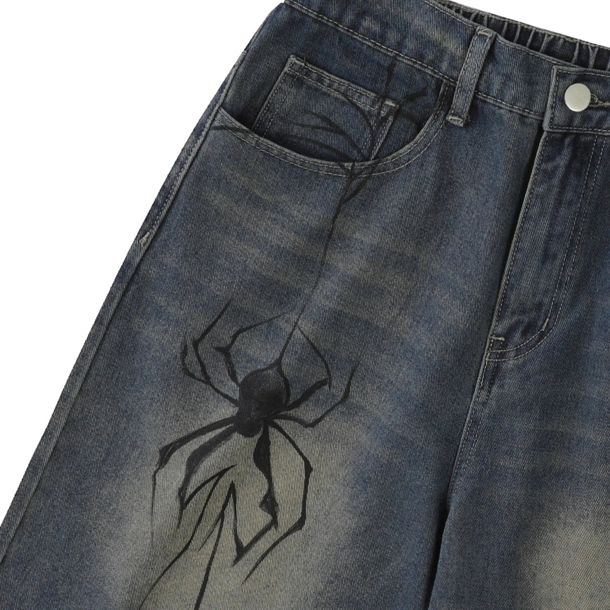 Spider Straight Leg Jorts | Flation Streetwear