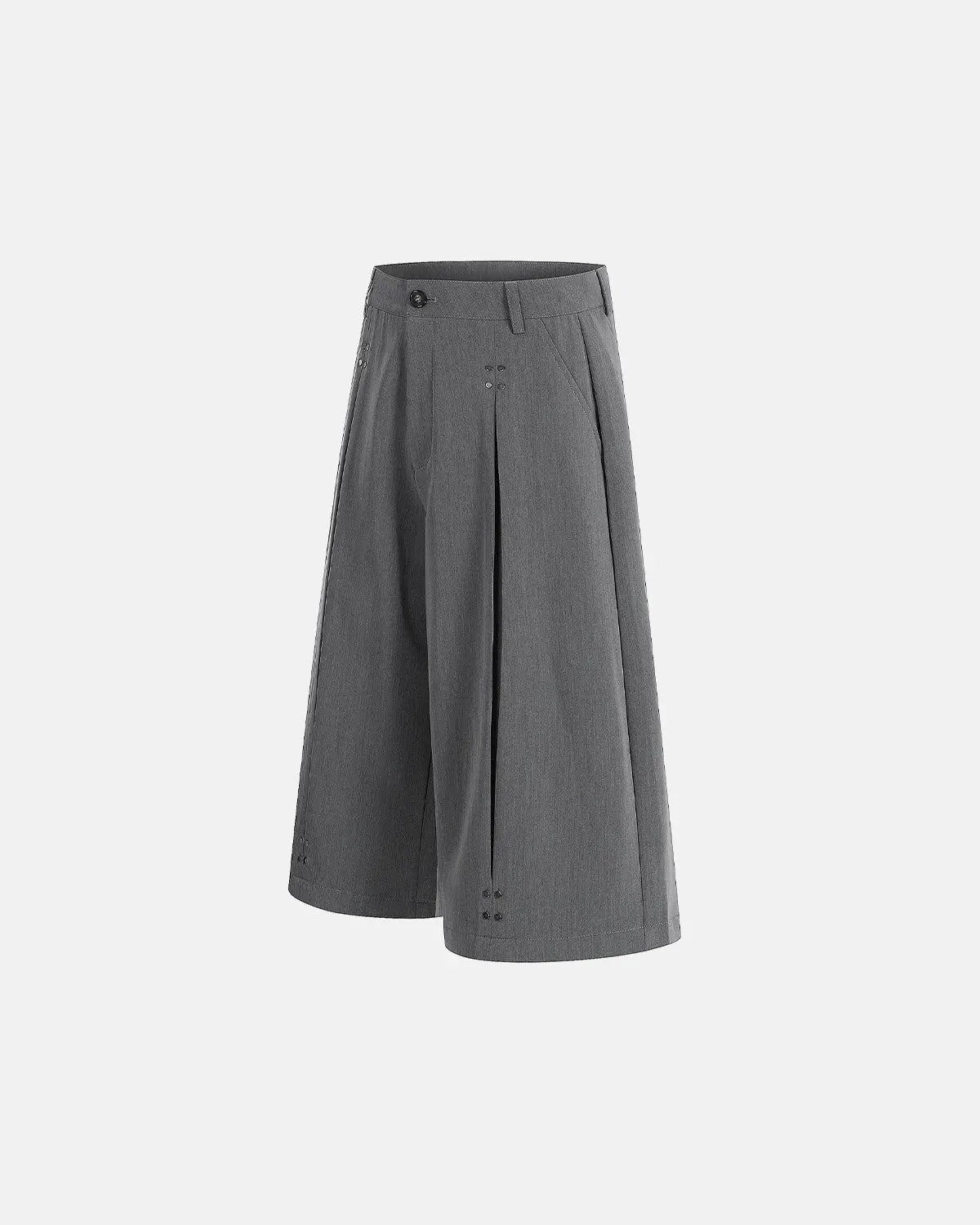 Pleated Stud Detail Tailored Shorts | Flation Streetwear