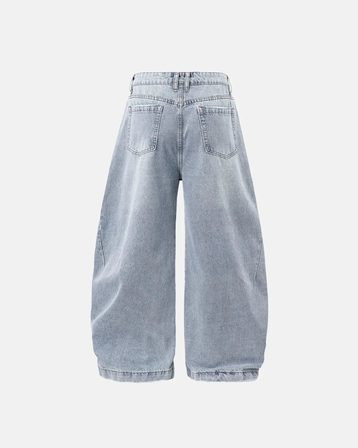 Flation Streetwear Acid Washed Distressed Barrel Jeans