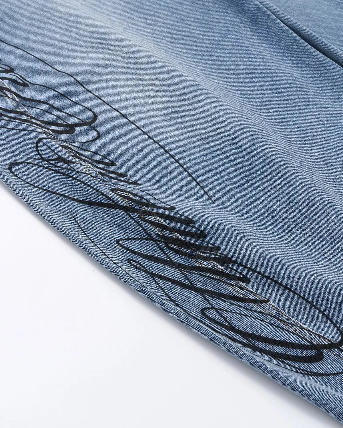 Script Graphic Barrel Jeans | Flation Streetwear