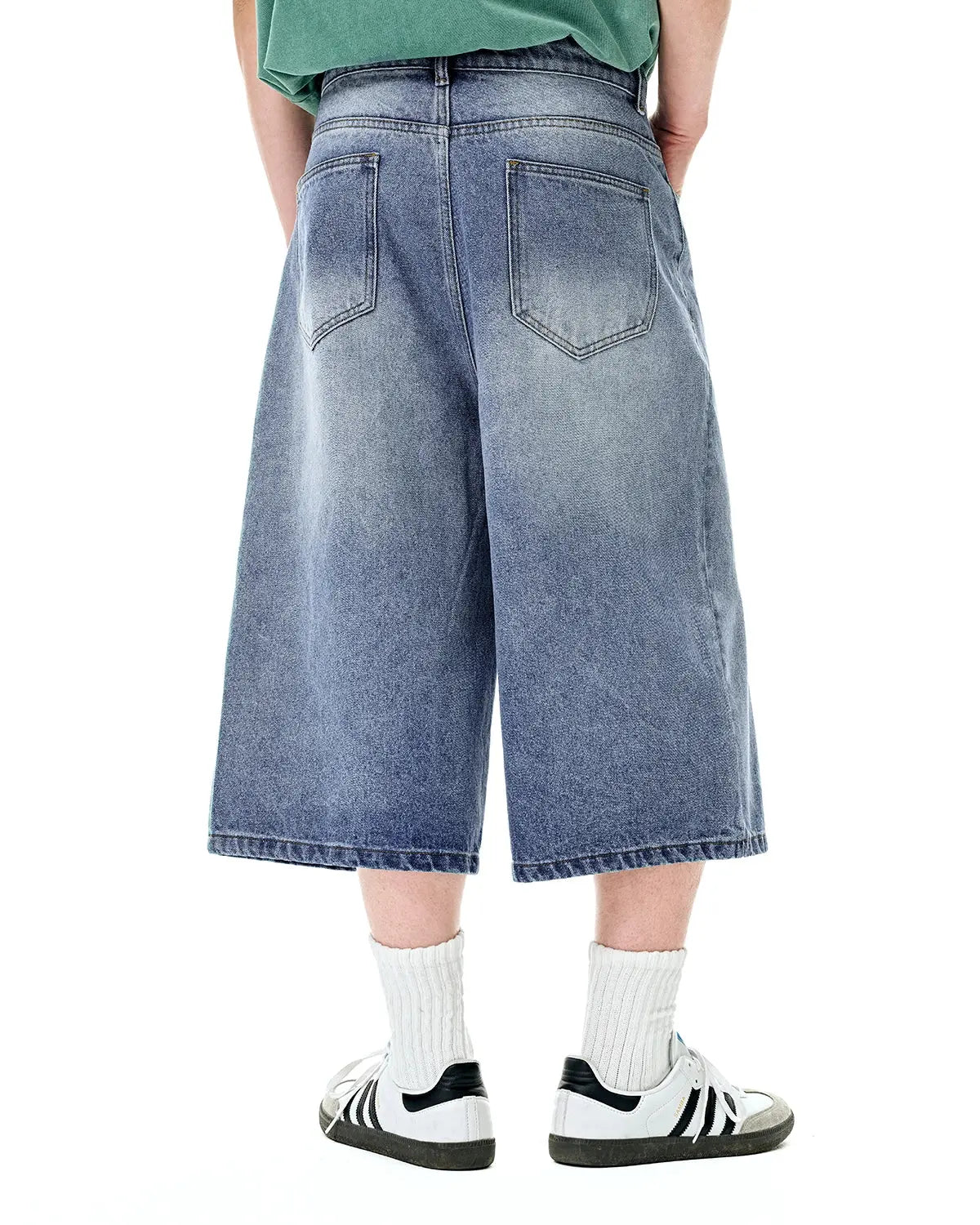 Washed Baggy Longline Jorts | Flation Streetwear