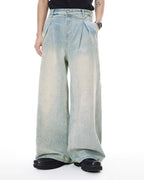 Washed Rhinestone Baggy Jeans | Flation Streetwear