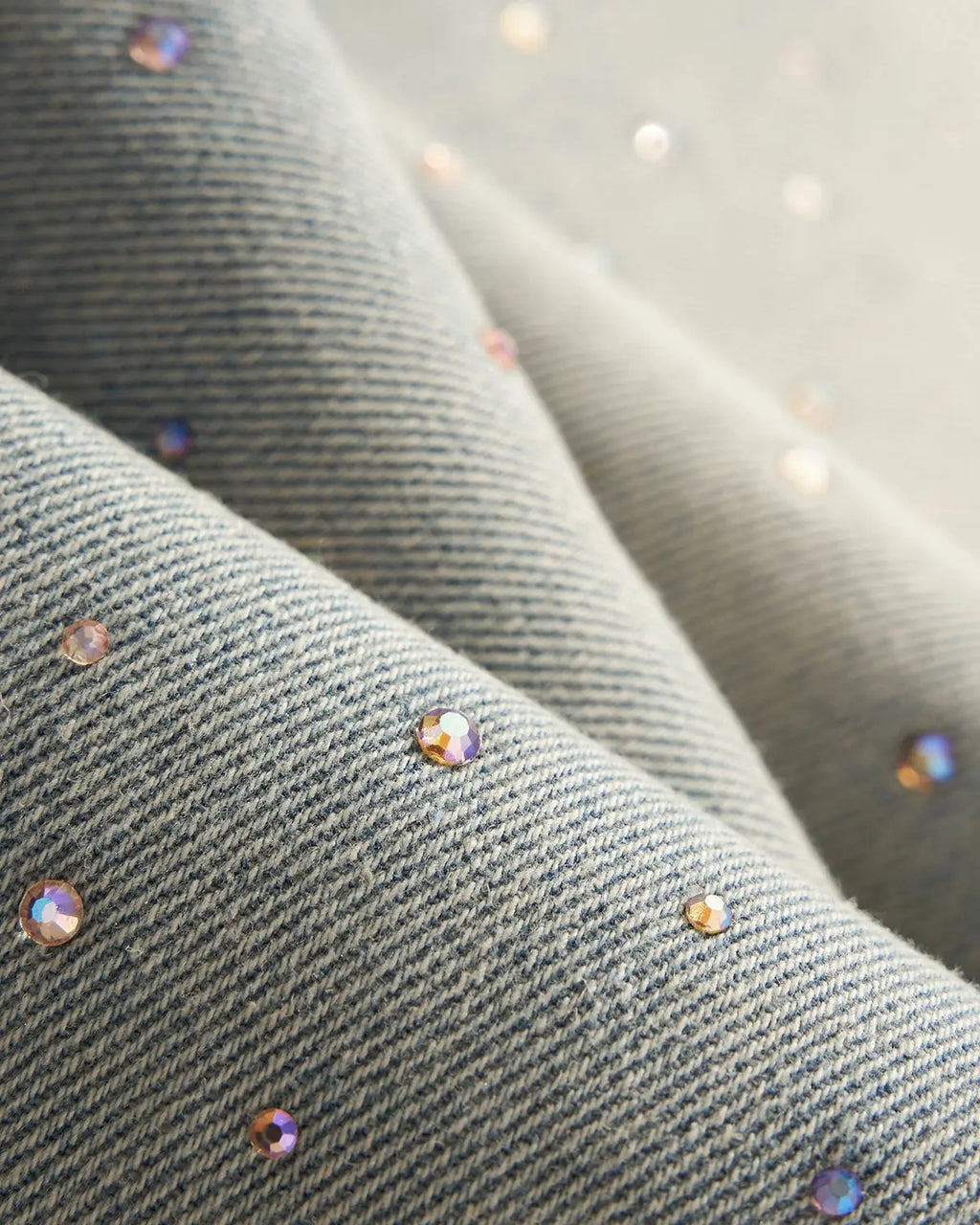 Washed Rhinestone Baggy Jeans | Flation Streetwear