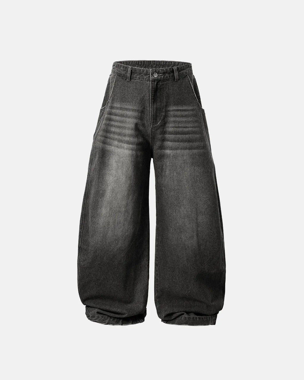 Flation Washed Barrel Baggy Jeans