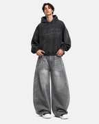 Star Graphic Rhinestone Barrel Baggy Jeans | Flation Streetewear