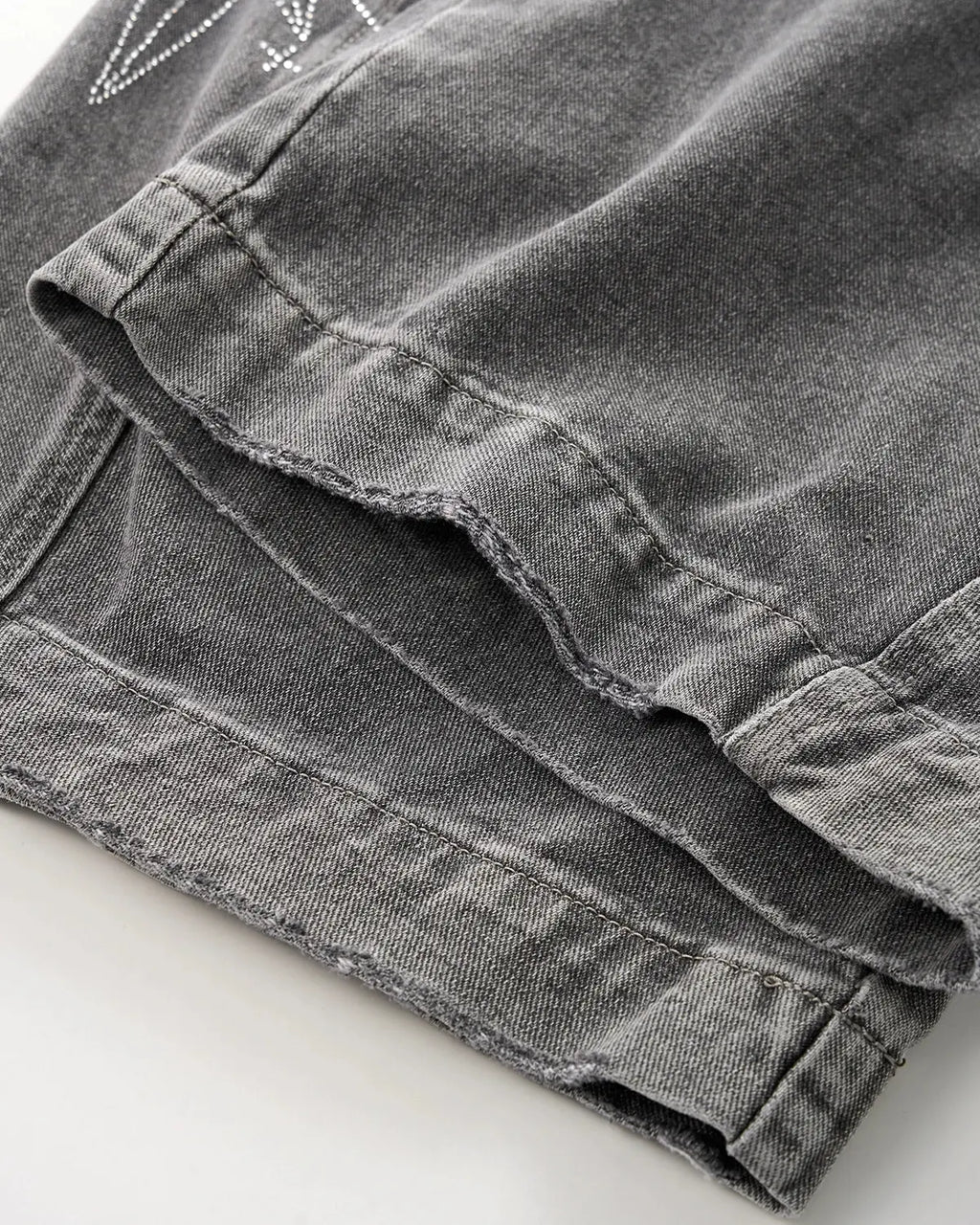 Star Graphic Rhinestone Barrel Baggy Jeans | Flation Streetewear