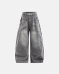Star Graphic Rhinestone Barrel Baggy Jeans | Flation Streetewear