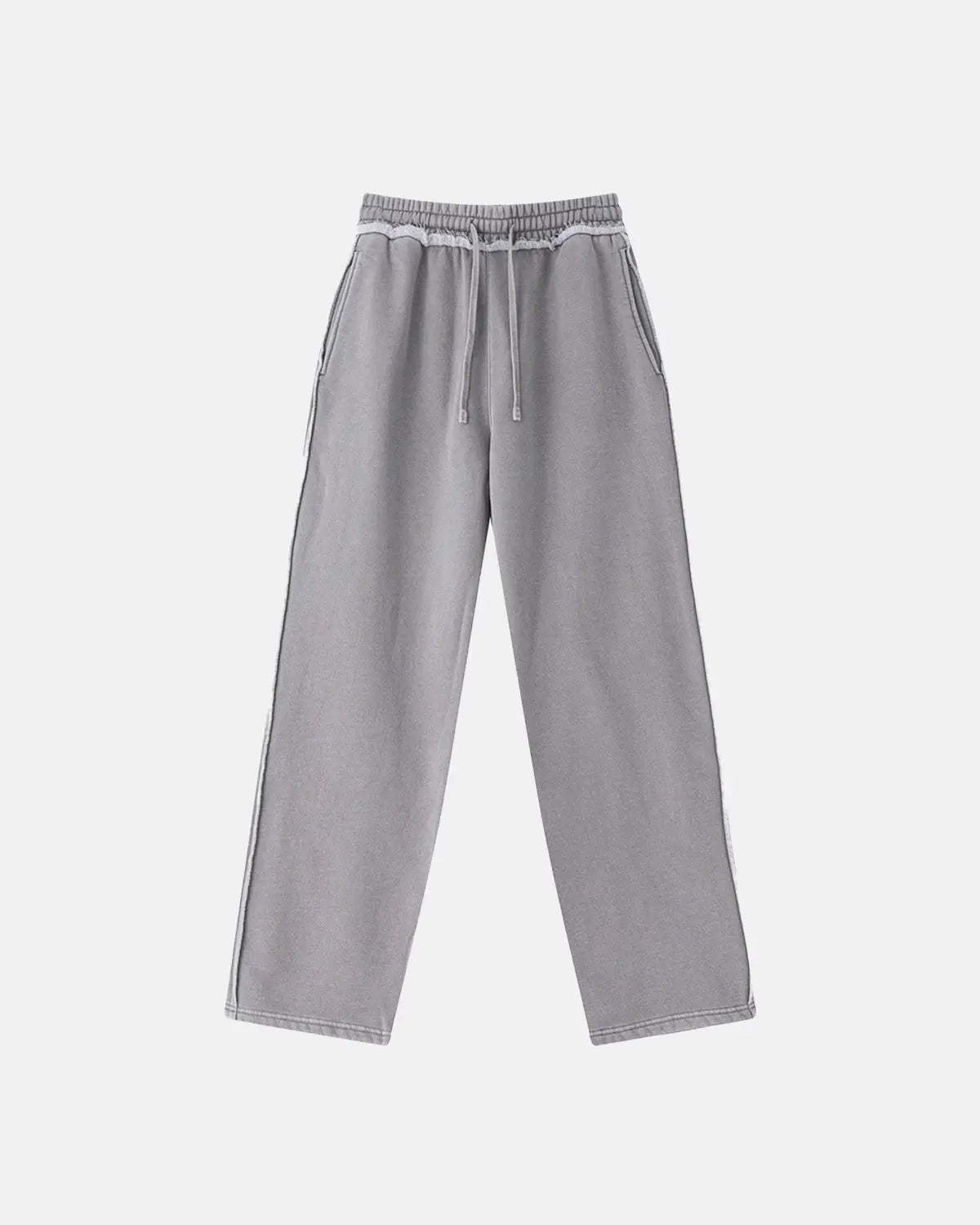 Wash Patchwork Straight Leg Sweatpants | Flation Streetwear