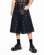 Double Waist Rivet Baggy Jorts | Flation  Streetwear