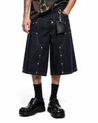 Double Waist Rivet Baggy Jorts | Flation  Streetwear