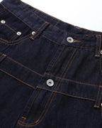 Double Waist Rivet Baggy Jorts | Flation  Streetwear