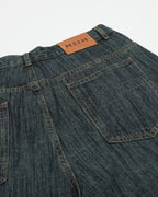 Raw Wide-Leg Long Jorts | Flation Streetwear