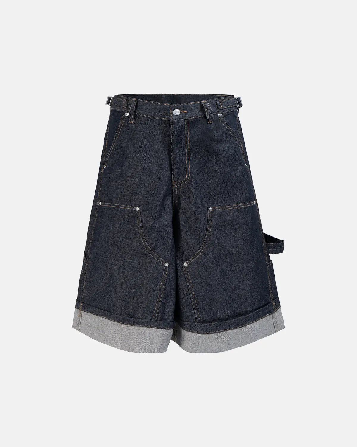 Raw Denim Carpenter Long Jorts | Flation Streetwear