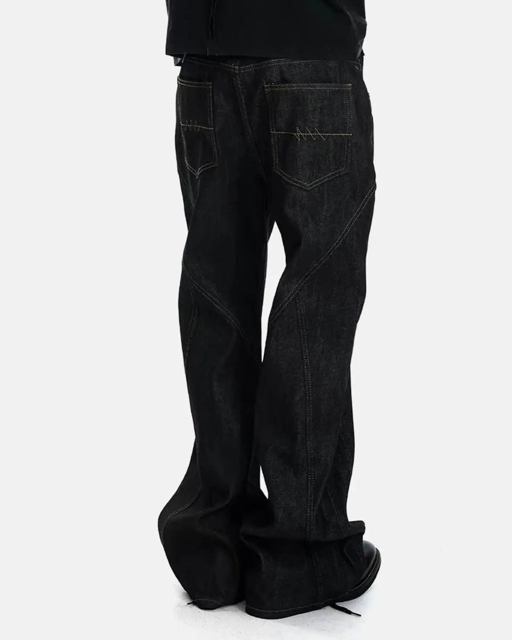 Asymmetric Buttons Bootcut Jeans | Flation Streetwear