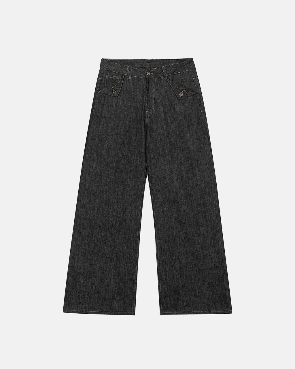 Cinch Back Raw Wide Leg Baggy Jeans | Flation Streetwear