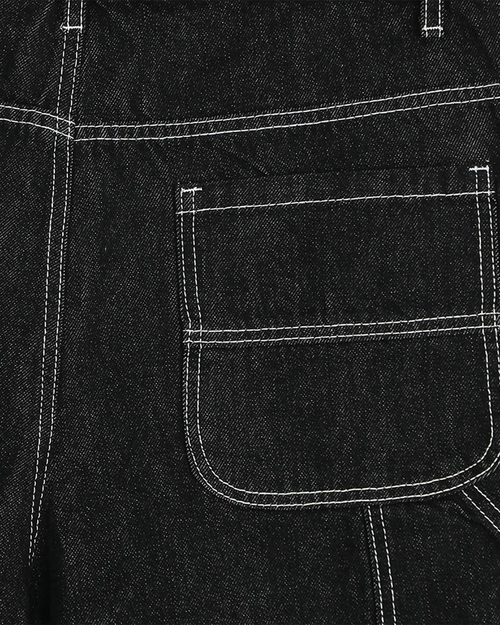 Contrast Stitching Raw Cargo Jorts | Flation Streetwear