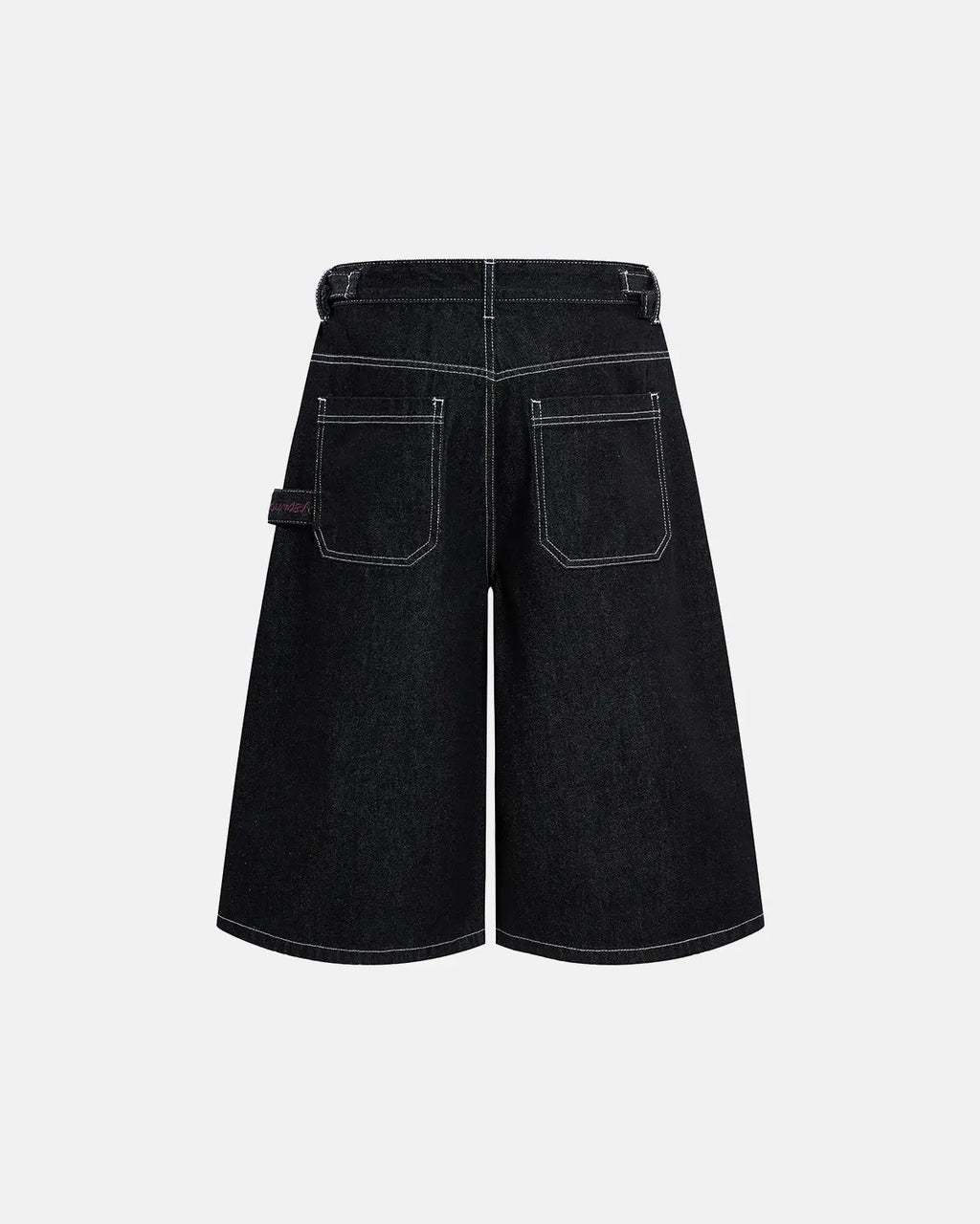 Raw Denim Baggy Jorts with Adjustable Tabs | Flation Streetwear