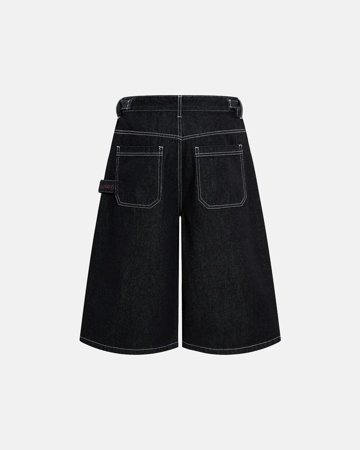 Raw Denim Baggy Jorts with Adjustable Tabs | Flation Streetwear