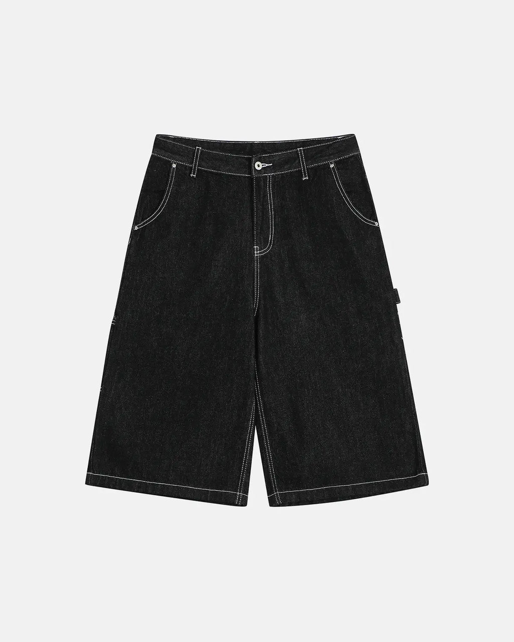 Raw Denim Cargo Longline Shorts | Flation Streetwear