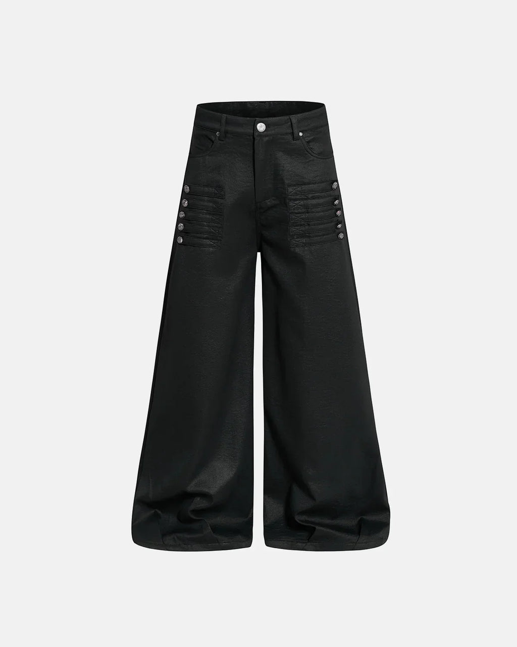 Black Graphic Wide Leg Pants | Flation Streetwear