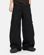 Structured Wide Leg Cargo Pants | Flation Streetwear