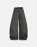 Camo Patchwork Barrel Pants | Flation Streetwear
