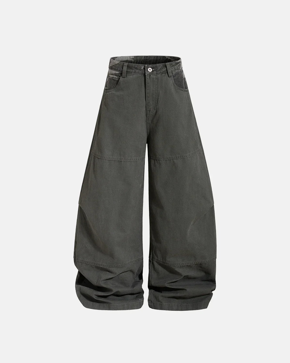 Camo Patchwork Barrel Pants | Flation Streetwear