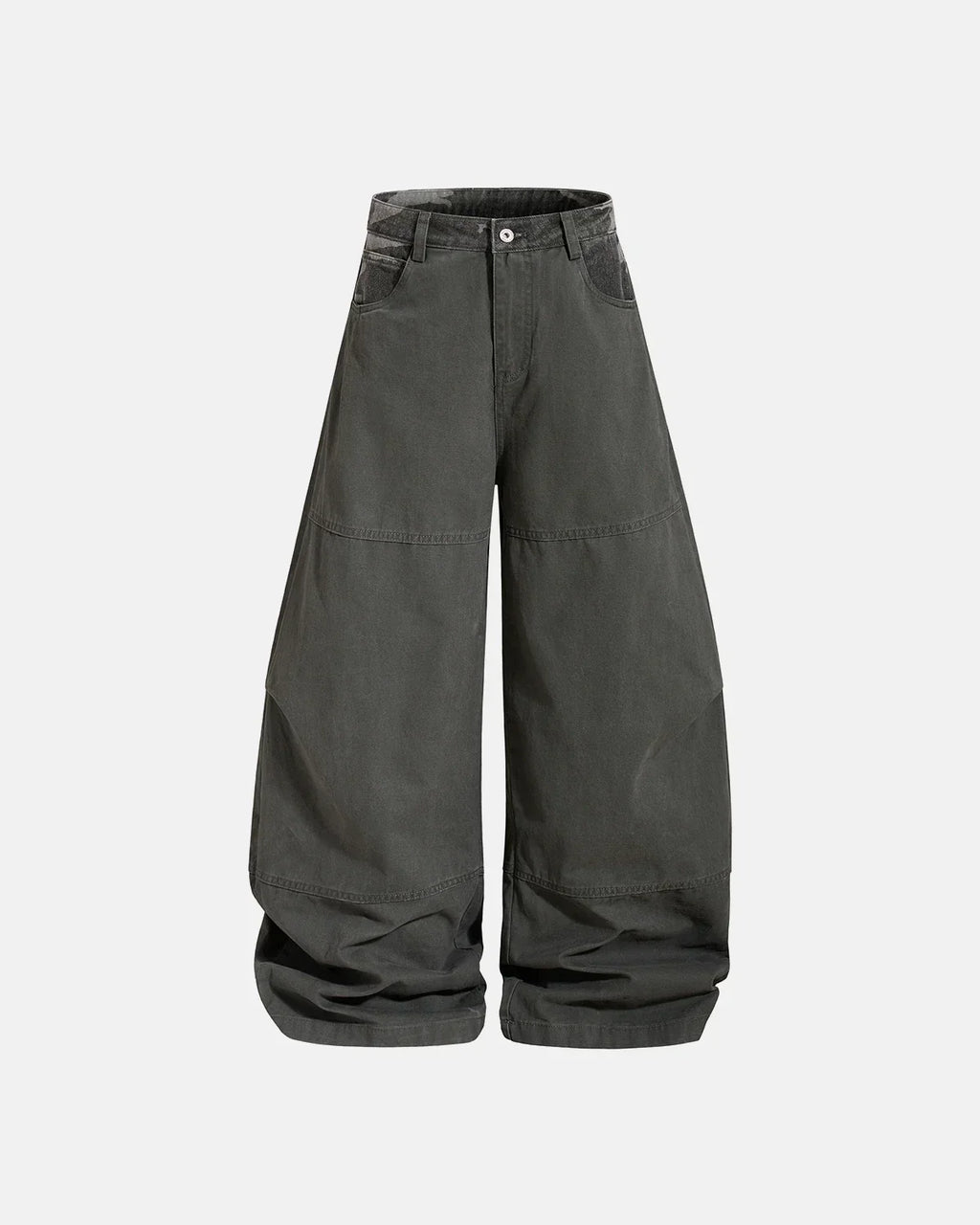 Camo Patchwork Barrel Pants | Flation Streetwear