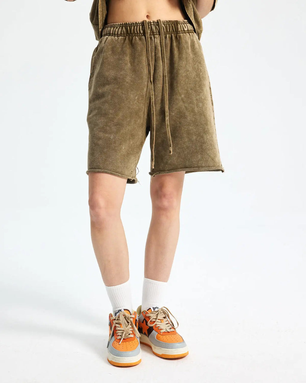 Heavyweight Washed Sweat Shorts | Flation Streetwear