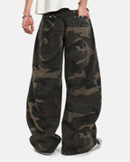 Studded Camo Barrel Jeans | Flation Streetwear