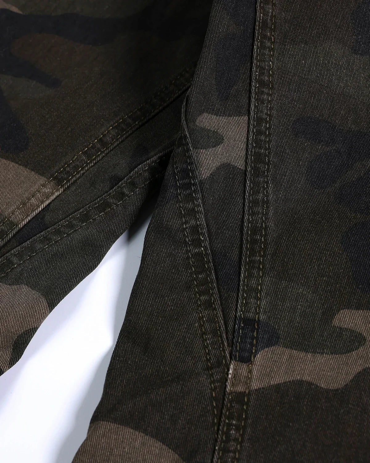 Studded Camo Barrel Jeans | Flation Streetwear