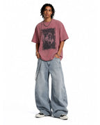 Vintage Graphic Washed Oversized T-Shirt | Flation Streetwear
