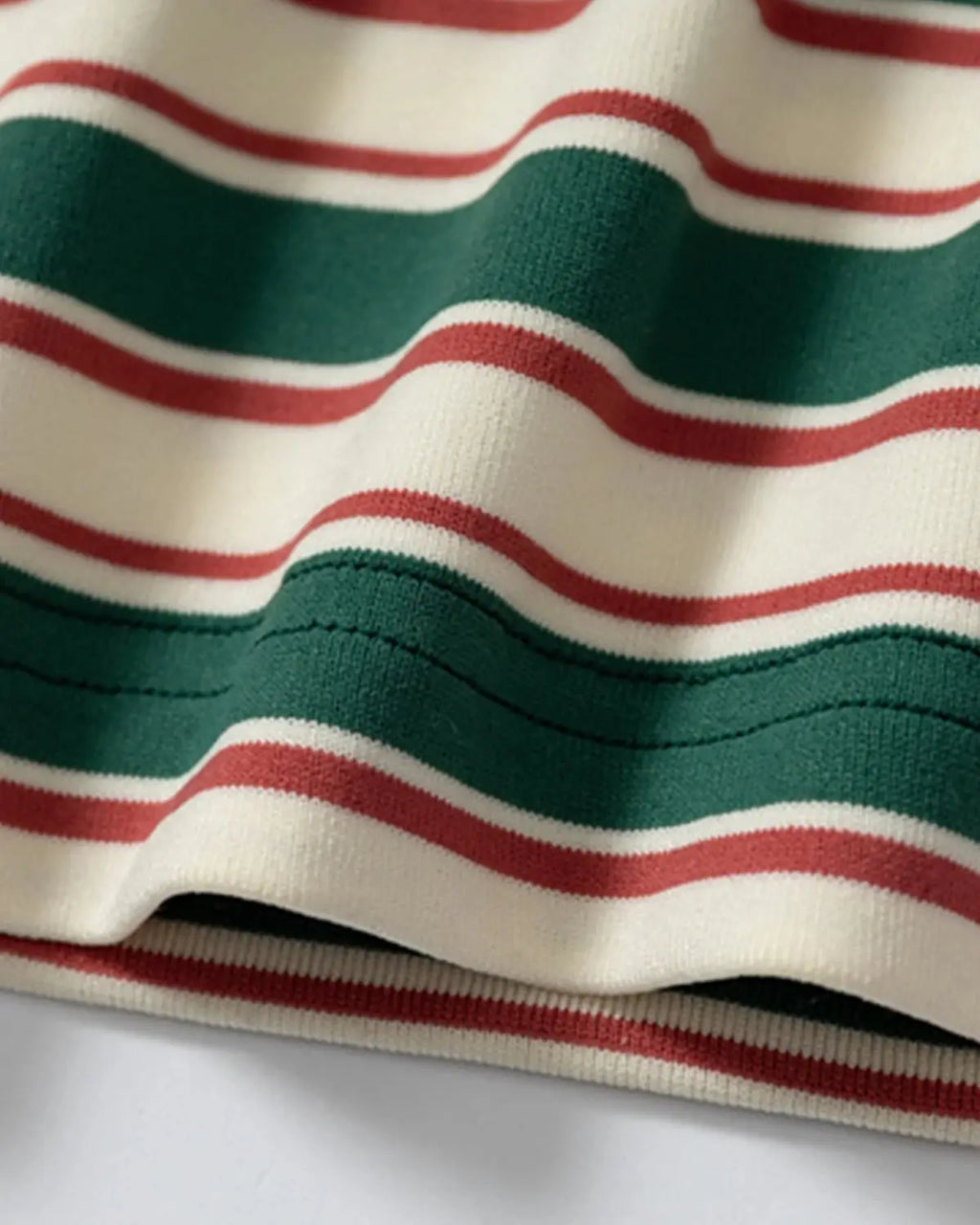 Asymmetric Polo Collar Striped T-Shirt | Flation Streetwear