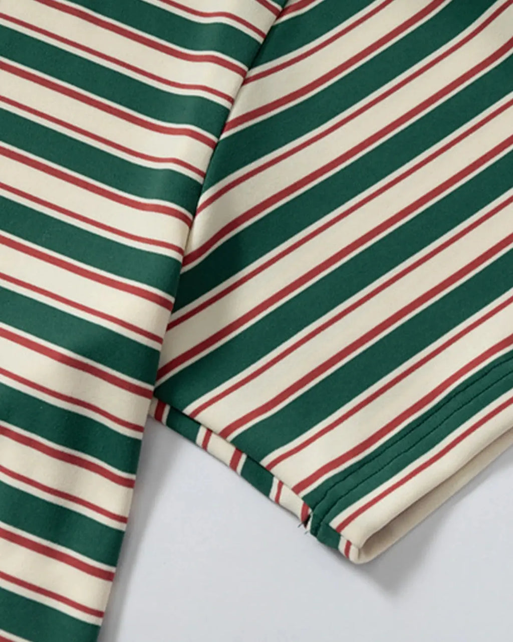 Asymmetric Polo Collar Striped T-Shirt | Flation Streetwear