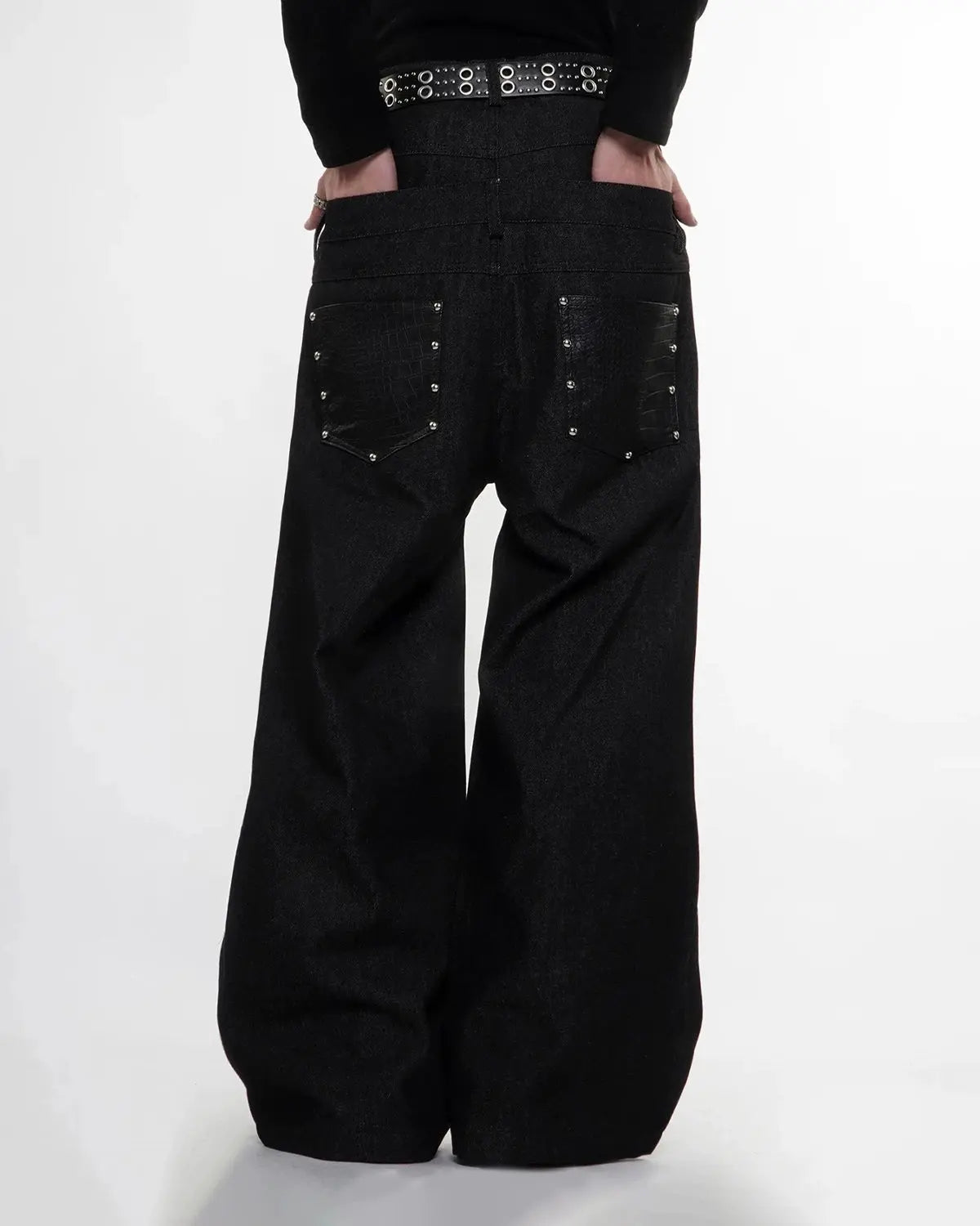 Double Wasit Raw Super Baggy Jeans | Flation Streetwear