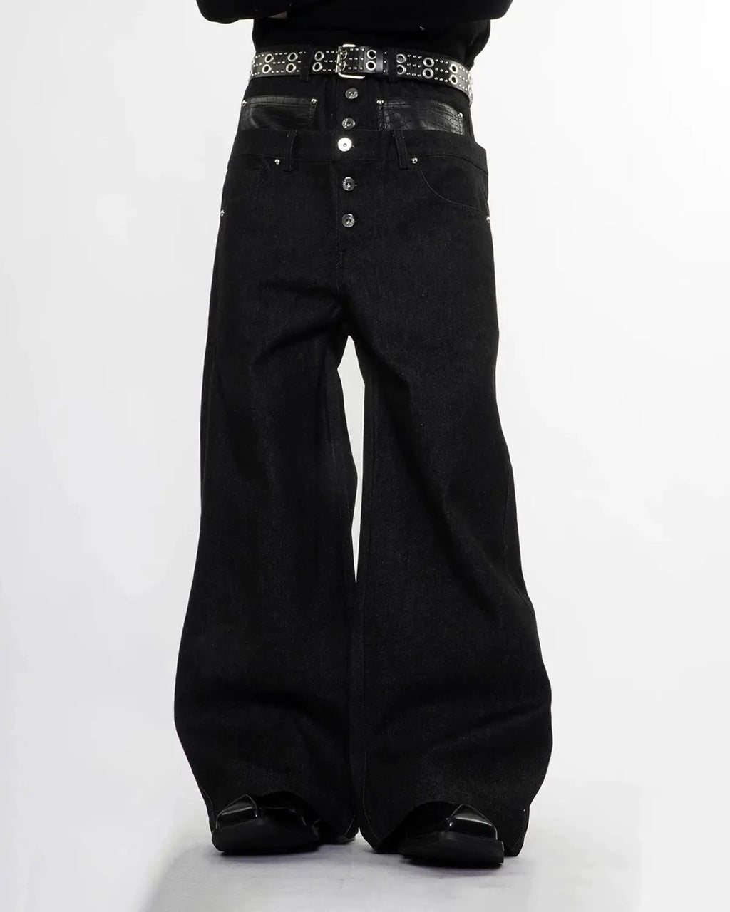 Double Wasit Raw Super Baggy Jeans | Flation Streetwear