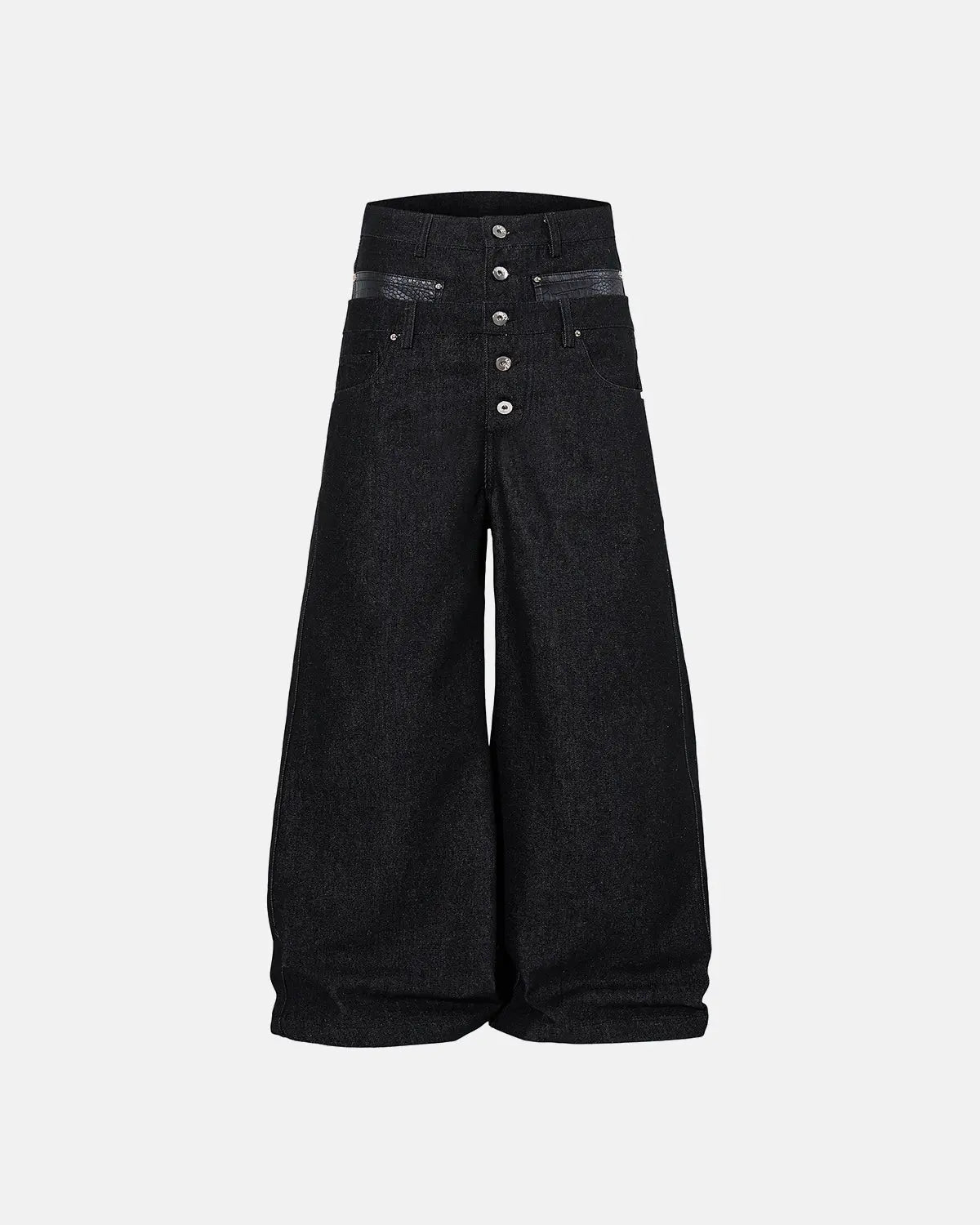 Double Wasit Raw Super Baggy Jeans | Flation Streetwear