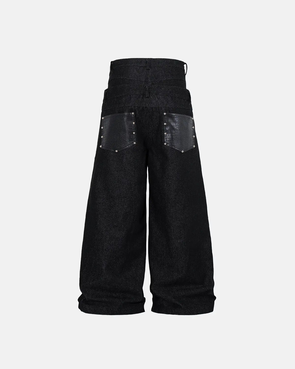 Double Wasit Raw Super Baggy Jeans | Flation Streetwear
